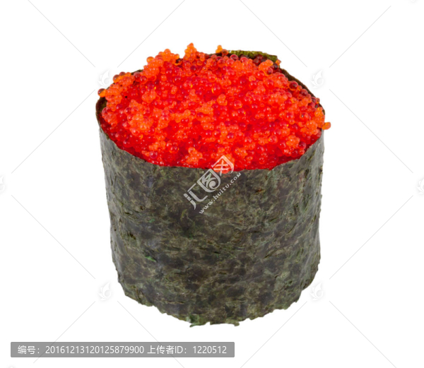 有一魚魚子醬孤立在白色背景的粟實