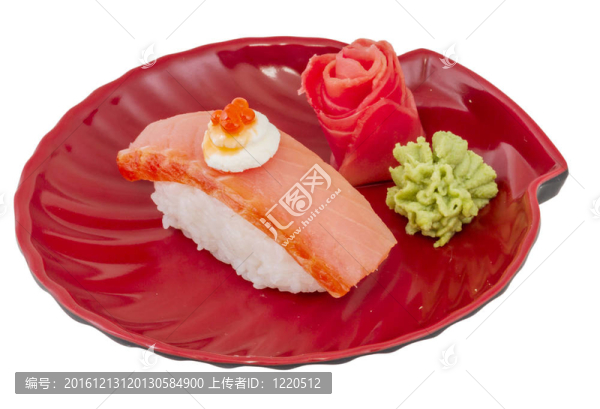 白底三文魚(yú)壽司