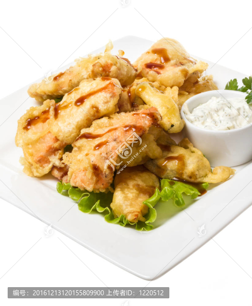 三文魚天婦羅；日本食品