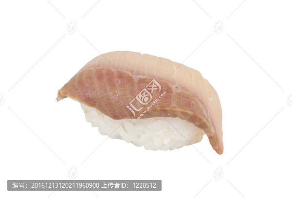 一個年輕的黃獅魚壽司特寫