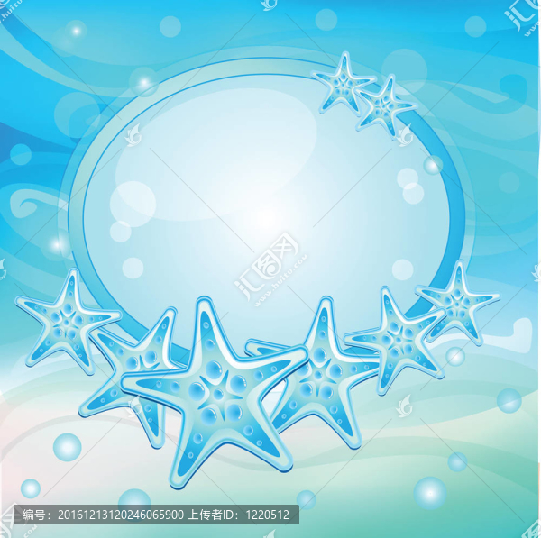 沙灘上的海星圖