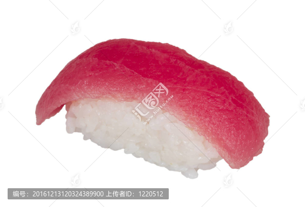 一個(gè)金槍魚(yú)壽司特寫(xiě)