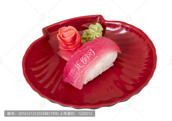 一個(gè)金槍魚壽司特寫