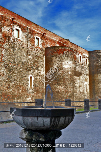 Catania的Castle,Ursino；西西里島