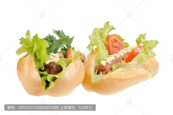 兩個(gè)好吃的熱狗
