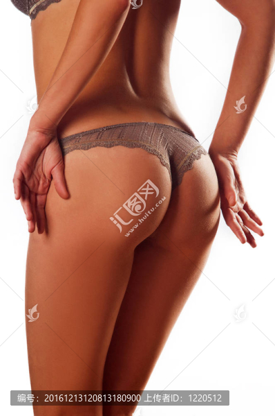 美麗的女性身體屁股屁股孤立的白色