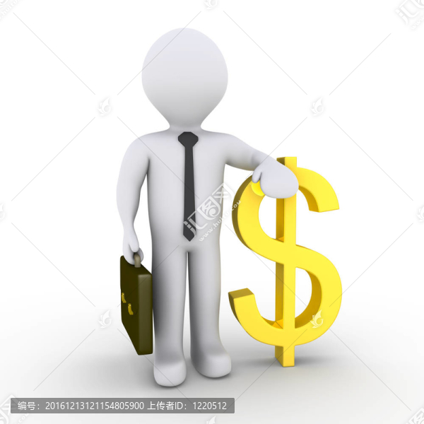 具有美元符號(hào)的商人