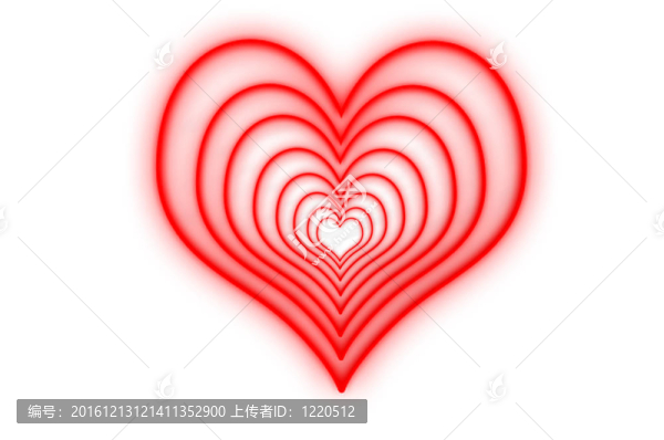 白底鮮紅的心
