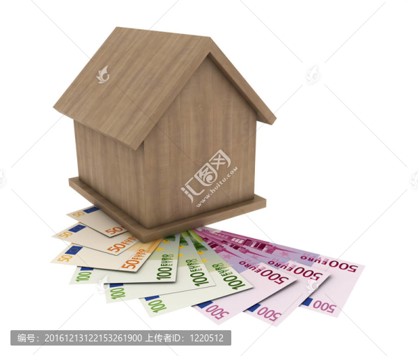 歐元紙幣上有一座小木屋。