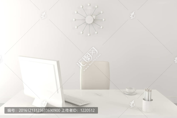 白色的書桌