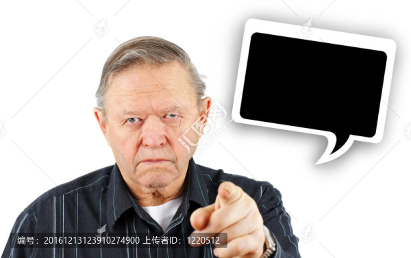 老頭指著你說話泡