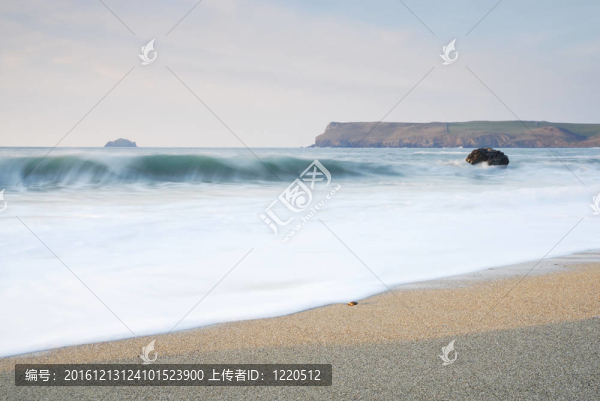 康沃爾郡的黃昏海景；波爾齊思；英國(guó)。