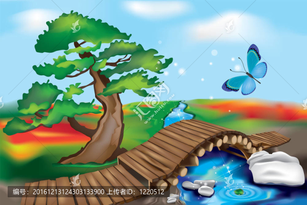 禪宗景觀中的木橋