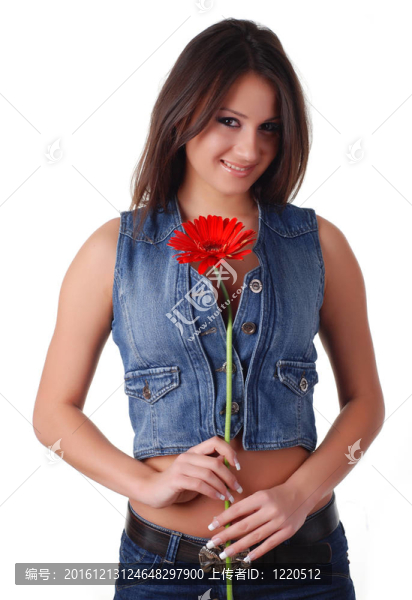 女人與花