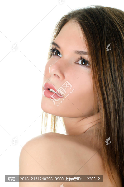年輕漂亮女孩的畫像