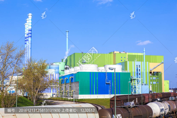 法蘭克福風(fēng)景秀麗的工業(yè)園區(qū)發(fā)電廠