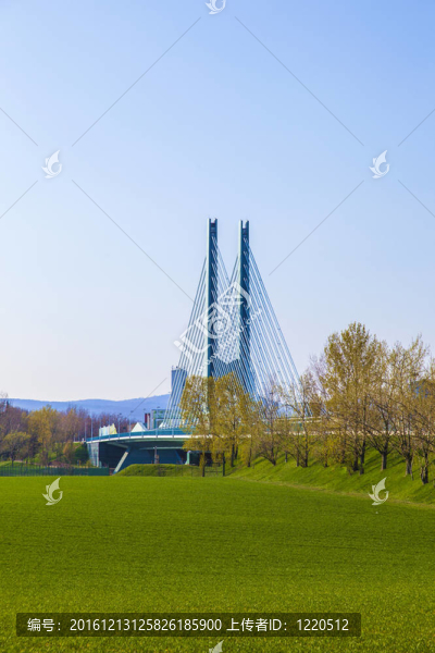 法蘭克福風(fēng)景秀麗的工業(yè)園區(qū)橋