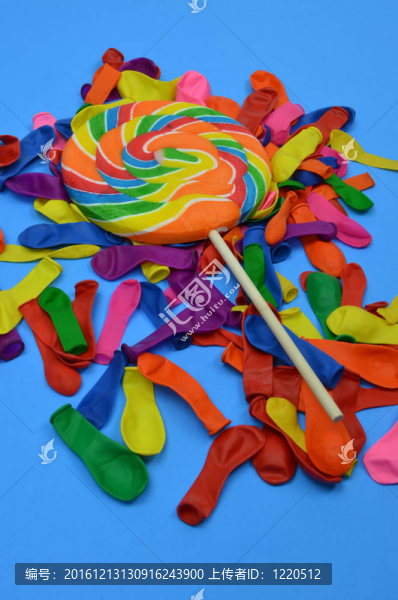 明亮的大lolloipop和氣球