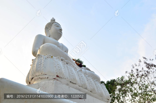 White,Buddha的雕像