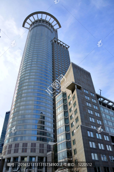 westendtower摩天大樓在Frankurt；黑森州；德國