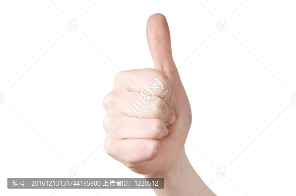 豎起大拇指