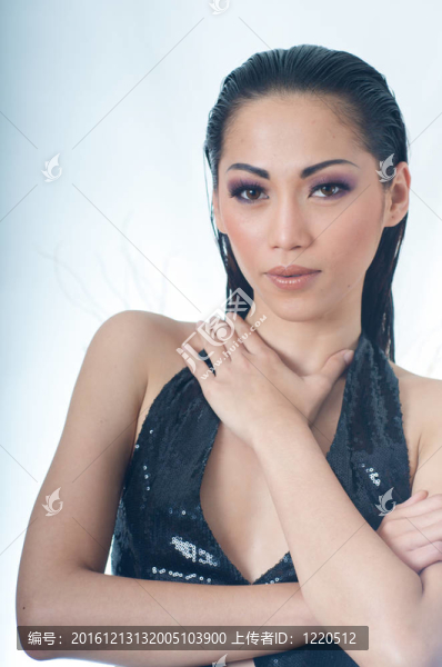 美麗亞洲女人肖像