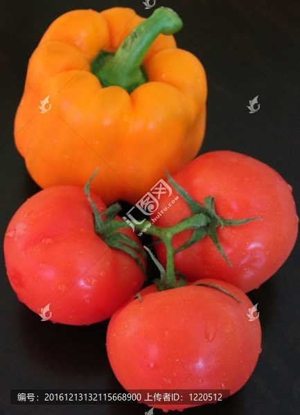 橘子椒和紅蕃茄