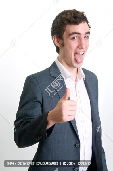 豎起大拇指的人
