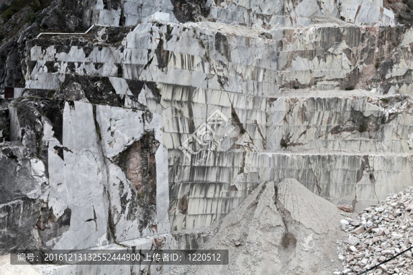 大理石采石場(chǎng)——濱海阿爾卑斯山脈；Carrara；托斯卡納；意大利