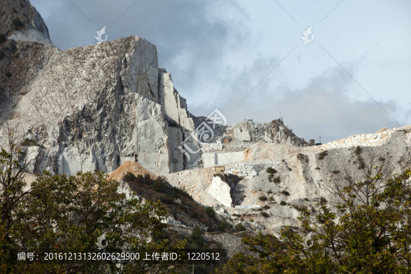 大理石采石場——濱海阿爾卑斯山脈；Carrara；托斯卡納；意大利