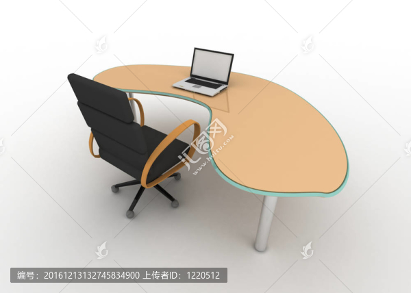 桌上和椅子上的筆記本電腦