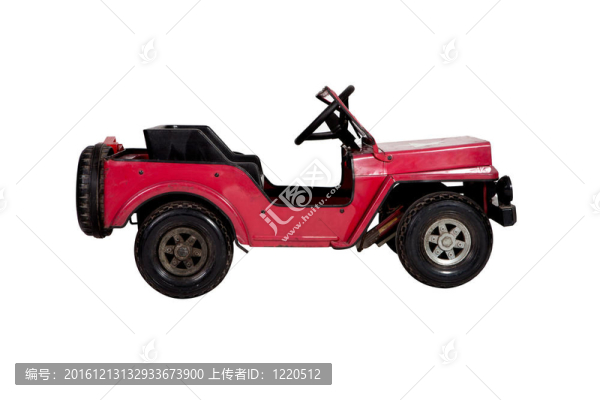 老紅色玩具車