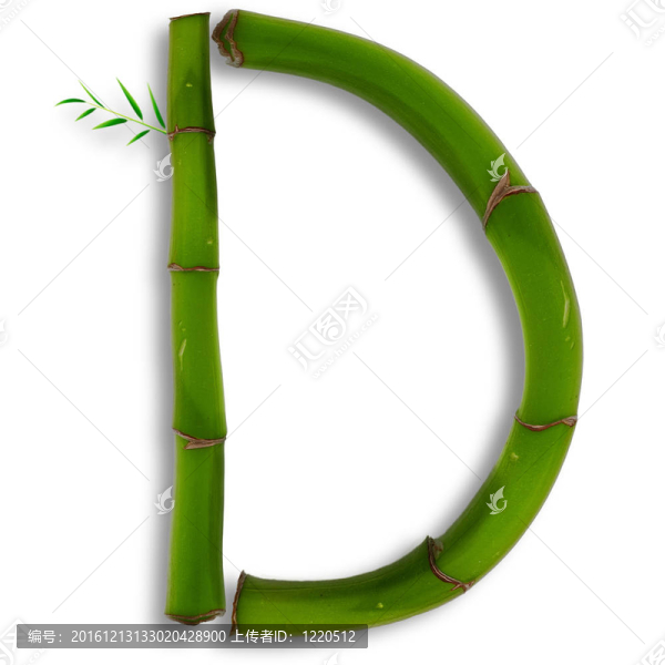 一個(gè)大寫字母的竹字母與陰影超過(guò)白色