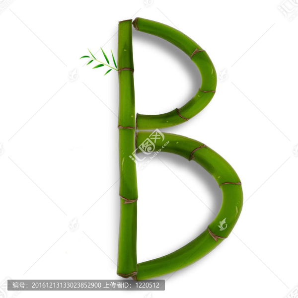 一個大寫字母的竹字母與陰影超過白色