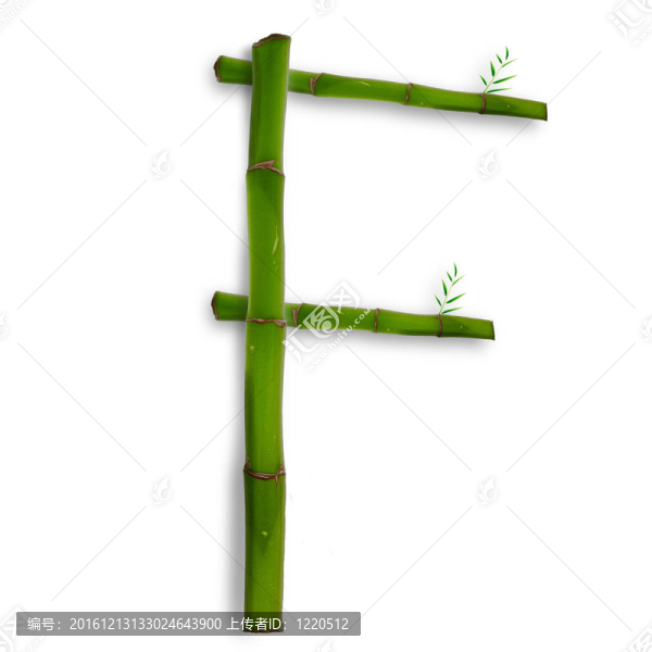 一個大寫字母的竹字母與陰影超過白色