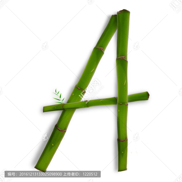 一個大寫字母的竹字母與陰影超過白色