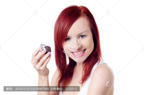 微笑女孩與巧克力