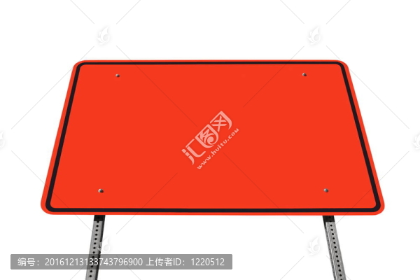 空白橙色道路警示標(biāo)志孤立在白色