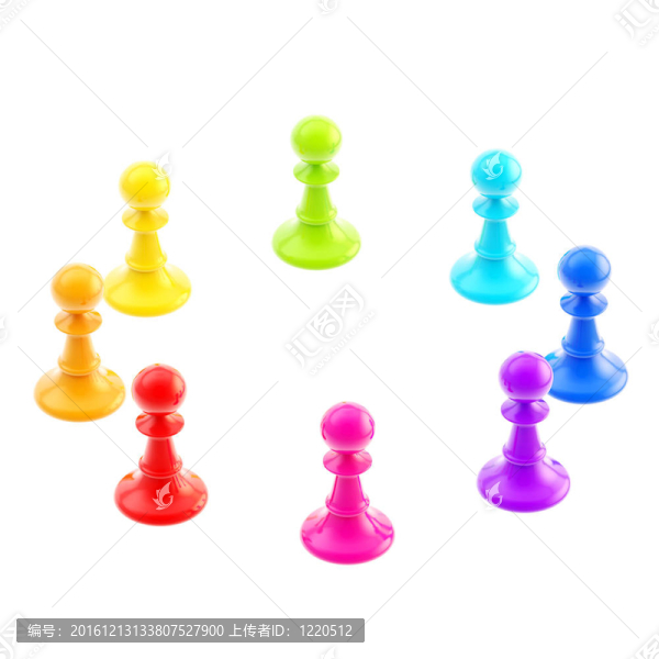 國際象棋的棋子站在一圈隔離