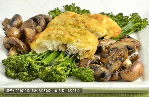 蔬菜烤鱈魚