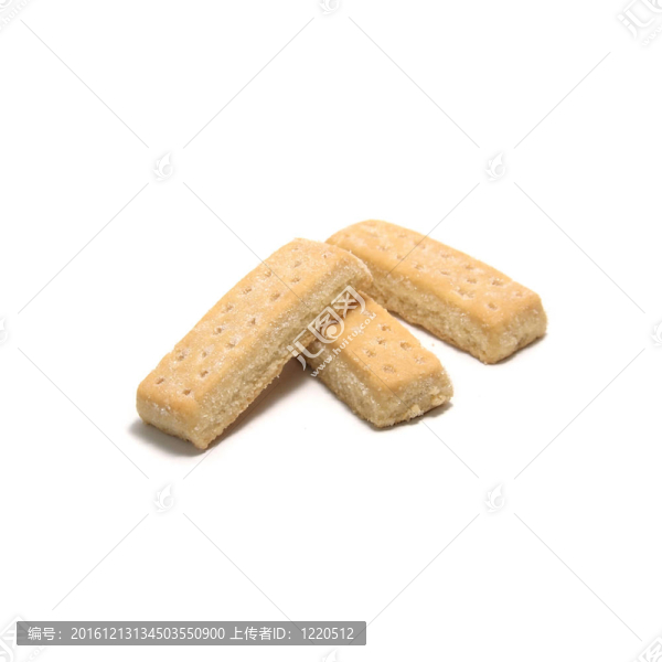 一些白色背景上的餅干