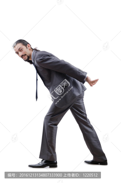 商人推開虛擬障礙