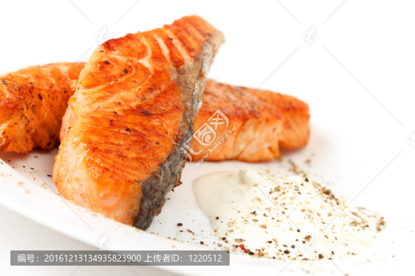 煎鮭魚醬