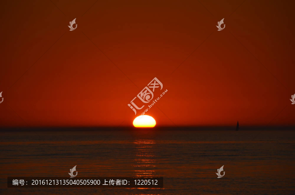 密歇根湖的日落
