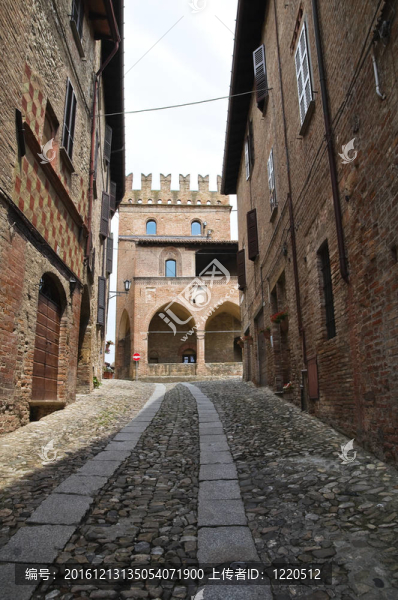 小巷。公司arquato。Emilia,Romagna。意大利.