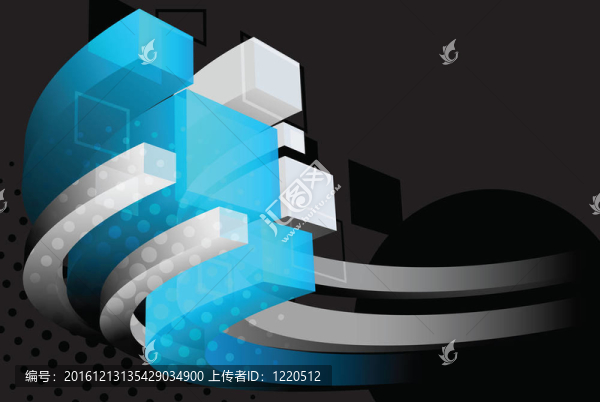 暗背景3D元素