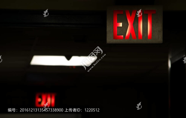 走廊出口標志