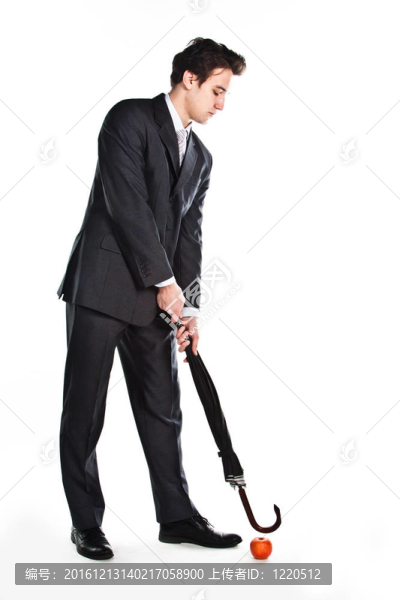 帶傘的商人
