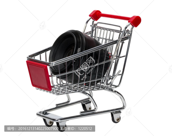 帶有照相機(jī)鏡頭的購(gòu)物車(chē)
