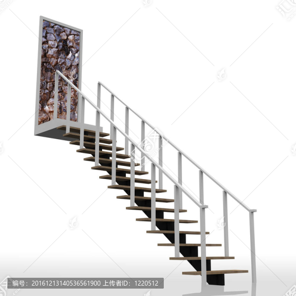 梯子通往巖壁盡頭。